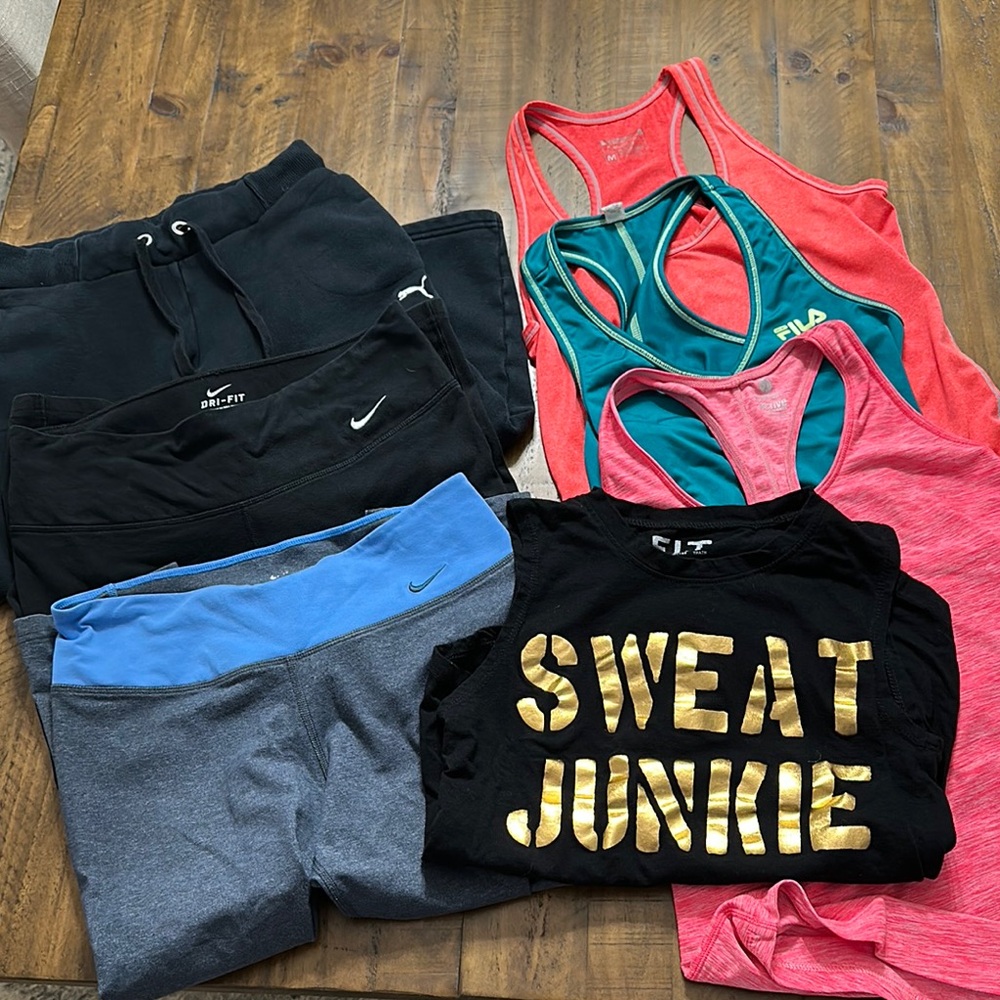 Athletic Apparel Bundle with Tank Tops and Leggings $10